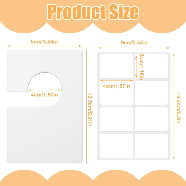Alt view image 2 of 7 - 32 Pack Closet Dividers for Hanging Clothes Clothing Size Dividers,Size Markers for Clothing White Clothings Rack Reusable Closet Separators with 40 Labels Rectangular Clothings Closets Divider