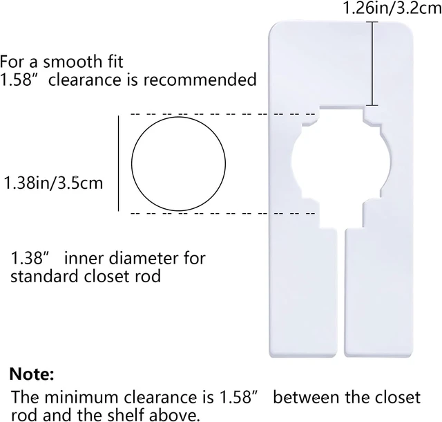 Alt view image 3 of 7 - 30 Pack Blank Clothing Rack Size Dividers with Marker | Customizable label area; Black marker included; Lightweight PS plastic; Slotted rod design; Size and category sorting
