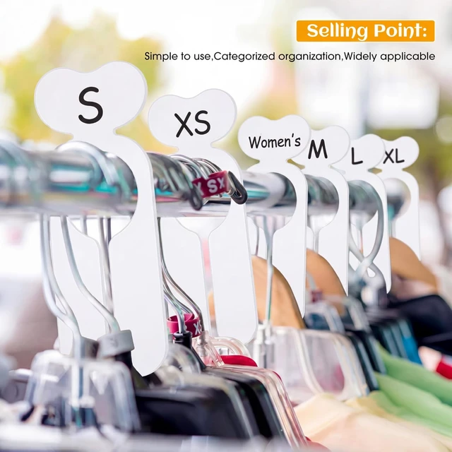 Alt view image 3 of 7 - 20 Pack Closet Dividers for Hanging Clothes Clothing Size Clothing Rack Dividers Baby Closet Dividers Weekly Clothes Organizer with 1 Piece Marker Pen for Home Closet Cloth Store