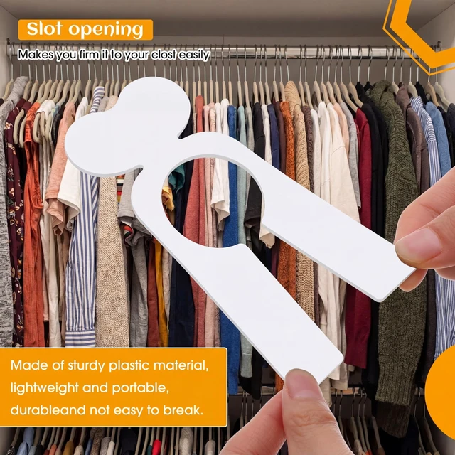 Alt view image 6 of 7 - 20 Pack Closet Dividers for Hanging Clothes Clothing Size Clothing Rack Dividers Baby Closet Dividers Weekly Clothes Organizer with 1 Piece Marker Pen for Home Closet Cloth Store