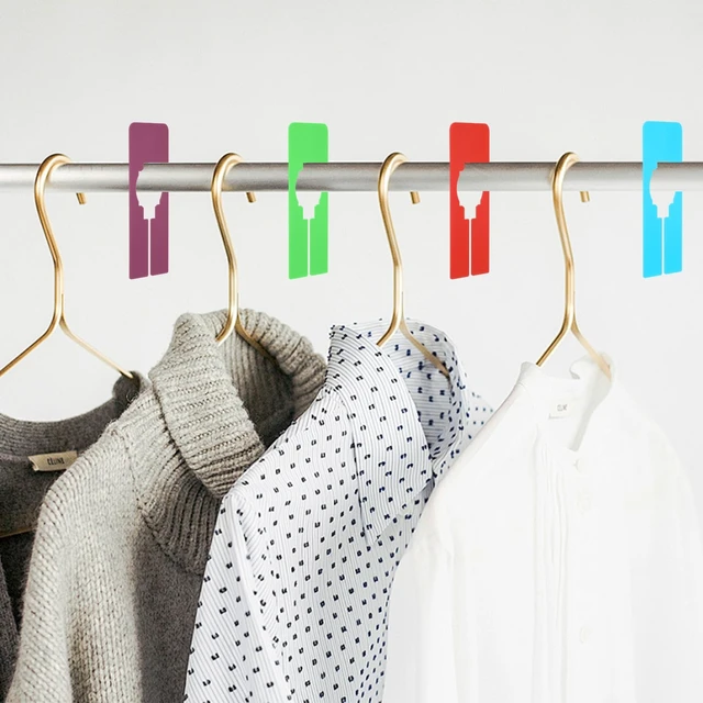 Alt view image 5 of 7 - 72 Pcs Hanging Closet Size Dividers with 2 Pcs Bonus Marker, 8 Colors Reusable Plastic Writable Rectangular Dividers Separators For Clothing Racks, Closet Organization, and Retail Store