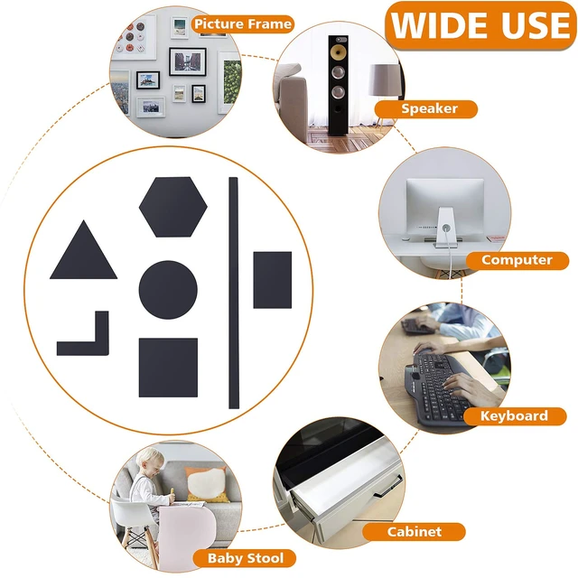 Alt view image 3 of 7 - Non Slip Furniture Pads, Non Skid Rubber Pads 2 PCS 4x6 inch Black, Non Slip Rubber Pads for Any Furniture and Appliances