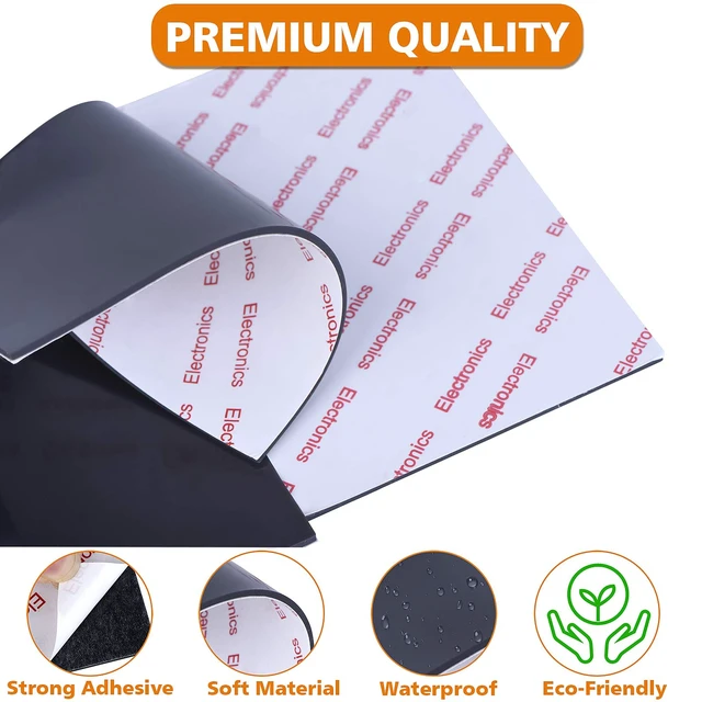 Alt view image 4 of 7 - Non Slip Furniture Pads, Non Skid Rubber Pads 2 PCS 4x6 inch Black, Non Slip Rubber Pads for Any Furniture and Appliances