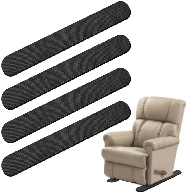 Main image of 30 Inch Non-Slip Furniture Rail Pads for Hardwood Floors, 4 Pcs | Keeps Recliners, Sofas, Couches & Chairs In Place, Fits Hardwood & Other Types of Floors