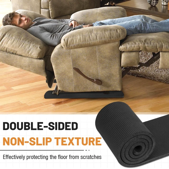Alt view image 2 of 7 - 30 Inch Non-Slip Furniture Rail Pads for Hardwood Floors, 4 Pcs | Keeps Recliners, Sofas, Couches & Chairs In Place, Fits Hardwood & Other Types of Floors