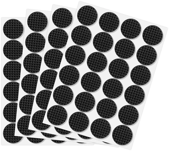 Main image of 96 Pcs Non Slip Furniture Pads 3/4 in Round Black Plastic Rubber Furniture Pads Self Adhesive Rubber Anti Skid Pad Anti Slip Table Legs Chair Feet Furnitures Pad for Hardwood Tiles Floors