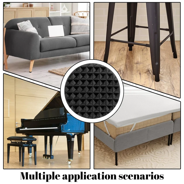 Alt view image 6 of 7 - 96 Pcs Non Slip Furniture Pads 3/4 in Round Black Plastic Rubber Furniture Pads Self Adhesive Rubber Anti Skid Pad Anti Slip Table Legs Chair Feet Furnitures Pad for Hardwood Tiles Floors