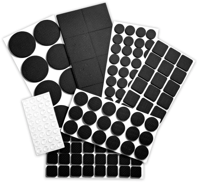 Main image of 148 Piece Black Non Slip Rubber Furniture Pads | Self Adhesive, Protectors