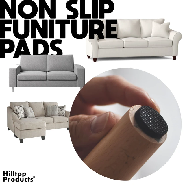 Alt view image 6 of 6 - 148 Piece Black Non Slip Rubber Furniture Pads | Self Adhesive, Protectors