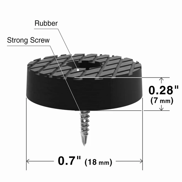 Alt view image 4 of 7 - Screw On Rubber Feet - 32 PCS 0.7" - Non Slip Furniture Pads | Premium Anti Skid Pads for Furniture Feet - Chair Leg Protectors - Furniture Grippers for All Surfaces - Protect Any Floors!