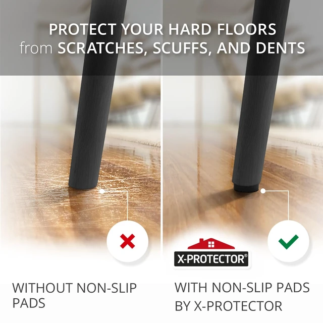 Alt view image 6 of 7 - Screw On Rubber Feet - 32 PCS 0.7" - Non Slip Furniture Pads | Premium Anti Skid Pads for Furniture Feet - Chair Leg Protectors - Furniture Grippers for All Surfaces - Protect Any Floors!