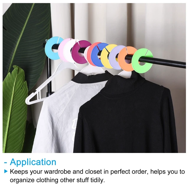 Alt view image 5 of 5 - Clothes Dividers, 24 Pack Clothing Rack Size Dividers Blank Labels Sorting Round Separator for Closet, Pink