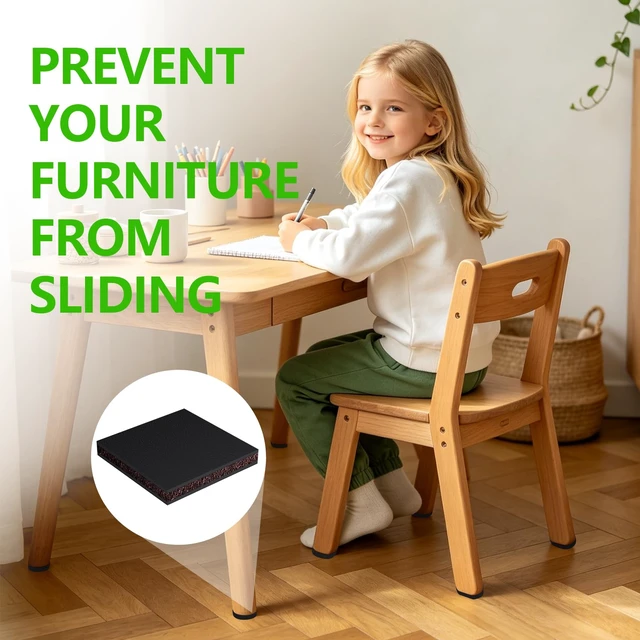Alt view image 2 of 7 - 2" Non Slip Furniture Pads 24Pcs, Premium Self Adhesive Grippers | Anti Slip Furniture Feet for Hardwood Floors, Anti-Slide Floor Protectors for Couch Bed Stoppers, Keep Furniture in Place!