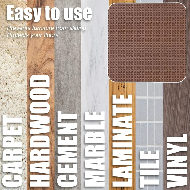 Alt view image 3 of 7 - Recliner Pads for Hardwood Floors Non Skid Furniture Gripper Pad Floor Rubber Mat,Anti Slide Furniture Pad Hardwood Floor Protector,Swivel Chairs Recliner Mats Non Slip Recliner Grippers Coffee