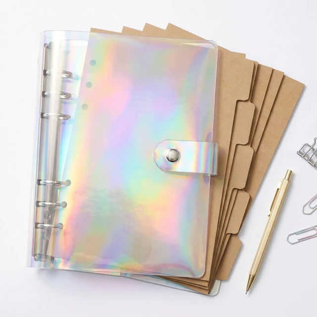 Alt view image 5 of 7 - 3 Sets A5 Binder Dividers A5 Kraftpaper Divider 6 Hole Ring Index Page Tab Cards for Binder Notebooks School Office Home Files Organizing (Brown)