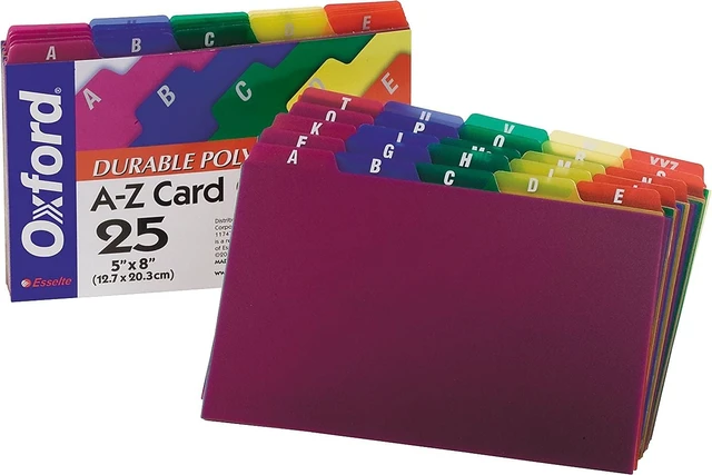 Alt view image 2 of 3 - Card Guides, Alpha, 1/5 Tab, Polypropylene, 5 x 8 Inches, 25 per Set (73155)