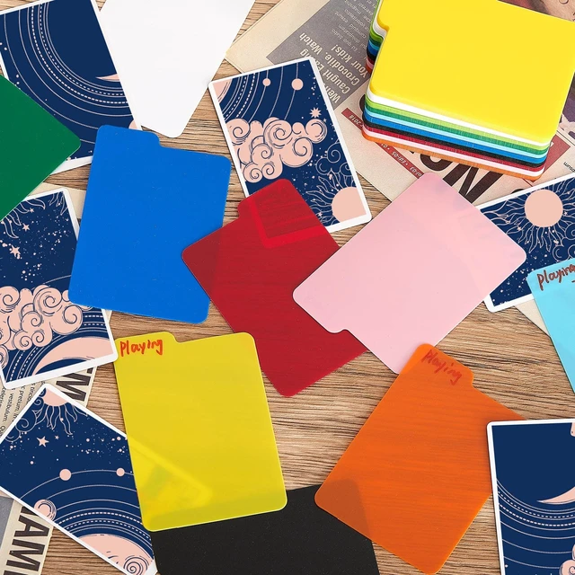 Alt view image 6 of 7 - 50 Pcs Trading Card Dividers, Playing Card Separators, Multicolor | PP Material, 2.6 x 3.8 Inch, For Trading Cards, Playing Cards And Office Storage, 10 Colors, Card Organization