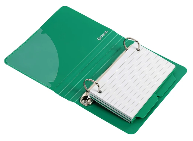 Alt view image 3 of 4 - Index Card Binder with Dividers, 3" x 5", Color Will Vary, 50 Cards,1 Binder (73570),Assorted (Blue, Green, Red)