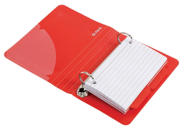 Alt view image 4 of 4 - Index Card Binder with Dividers, 3" x 5", Color Will Vary, 50 Cards,1 Binder (73570),Assorted (Blue, Green, Red)