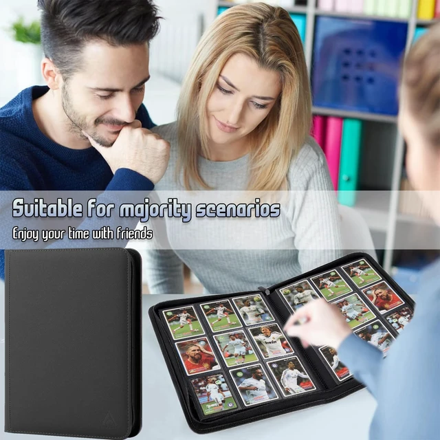 Alt view image 4 of 6 - Card Binder 9 Pocket, Double Sided Pockets Trading Card Binder with 30 Sleeves, Premium Zip Trading Card Holder Collector Album Holds 540 MTG (Black)
