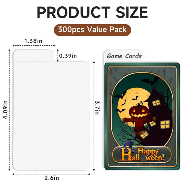 Alt view image 2 of 7 - 300 Pieces Trading Card Dividers, Paper Divider Cards with Tabs | Blank White Card Box Dividers for Storage Boxes, Ideal for Baseball MTG TCG Sports Game Cards, Standard Vertical, 2.6x4.1 In