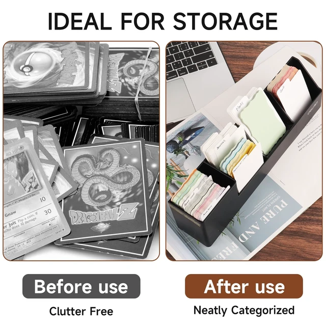Alt view image 6 of 7 - 300 Pieces Trading Card Dividers, Paper Divider Cards with Tabs | Blank White Card Box Dividers for Storage Boxes, Ideal for Baseball MTG TCG Sports Game Cards, Standard Vertical, 2.6x4.1 In