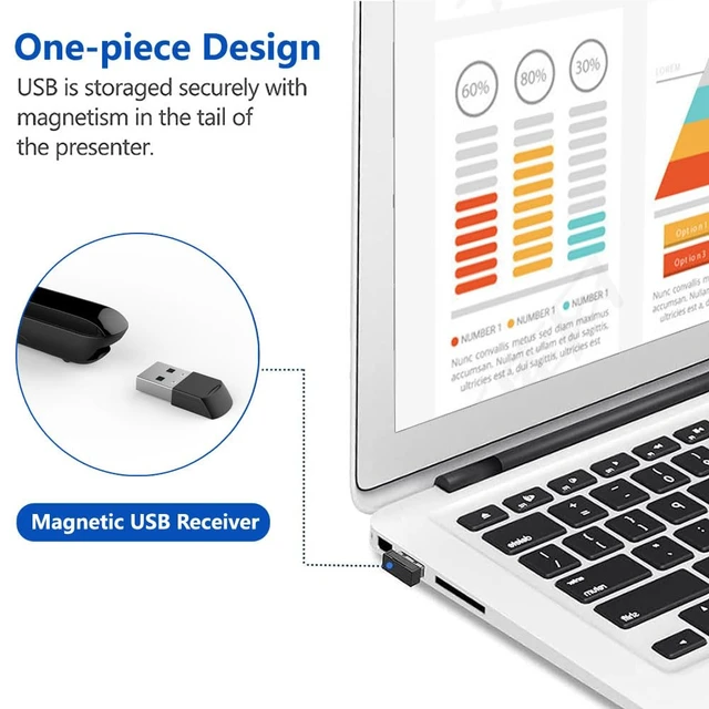 Alt view image 6 of 6 - Wireless Presentation Clicker for PowerPoint with Hyperlink | Wireless Presentation Clicker with One-Touch Slide Control, Hyperlink,Compatible with Windows, Laptop Computer Mac