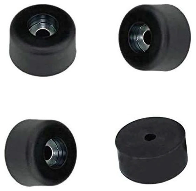 Main image of Hardware 8 Pack Small Black Rubber Non Slip Feet Pads with Steel Insert - Case Amplifier Cabinet Speaker