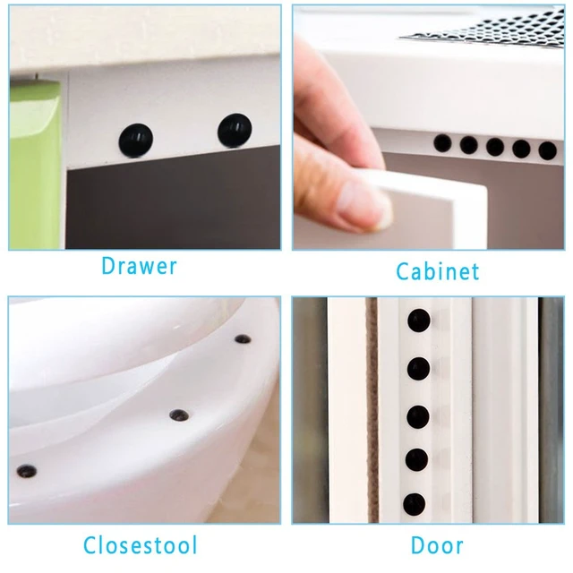 Alt view image 5 of 7 - 318 Pcs Rubber Feet Bumper Pads Self Stick Furniture Buffer Pads | Noise Dampening Bumper Feet, for Doors Cabinets Drawers Glass, Black