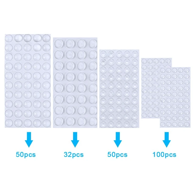 Alt view image 2 of 7 - 232 Pcs Rubber Feet Adhesive Bumper Pads Self Stick Buffer Pads | Clear