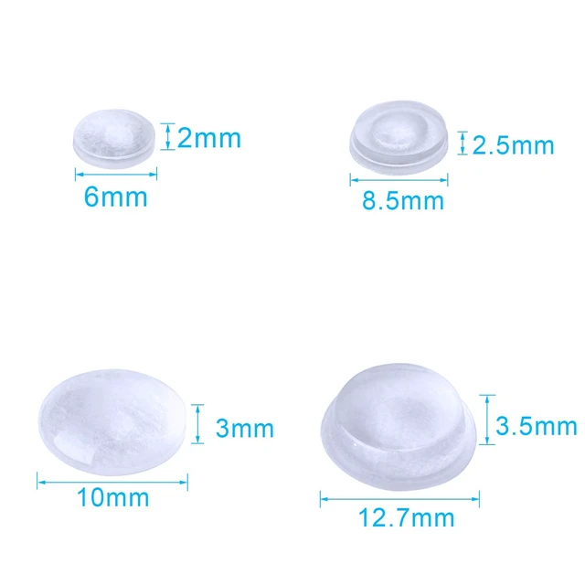 Alt view image 3 of 7 - 232 Pcs Rubber Feet Adhesive Bumper Pads Self Stick Buffer Pads | Clear