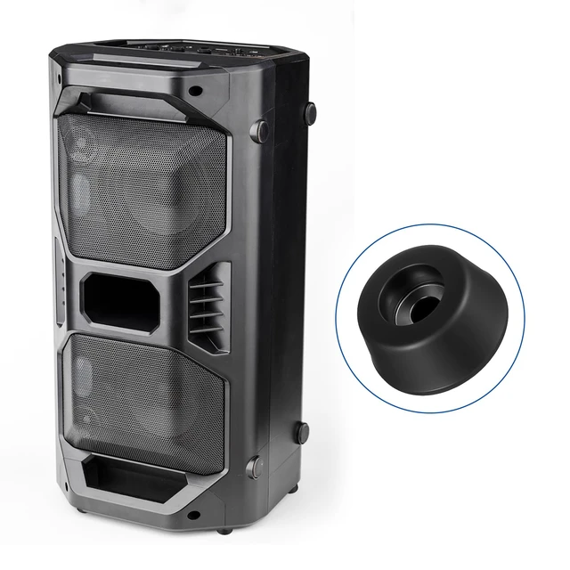 Alt view image 4 of 7 - 8Pcs Heavy-Duty Rubber Feet for Subwoofer, Speaker Isolation Pads with Stainless Steel Screws for Subwoofer, Guitar Amps, Furniture, Turntables, Cutting Boards, Cabinets 0.98 W x 0.47 H (Black)