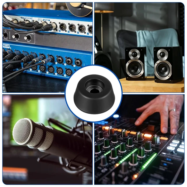 Alt view image 7 of 7 - 8Pcs Heavy-Duty Rubber Feet for Subwoofer, Speaker Isolation Pads with Stainless Steel Screws for Subwoofer, Guitar Amps, Furniture, Turntables, Cutting Boards, Cabinets 0.98 W x 0.47 H (Black)