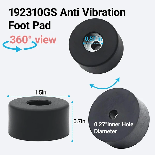 Alt view image 3 of 6 - 4PCS 192310GS Anti Vibration Rubber Feet Pads Bumper for Air Compressors, Generators Pressure Washers Isolation Mounts Compatible with Coleman Powermate 094-0026 Sanborn E106661, Husky Fini D091007