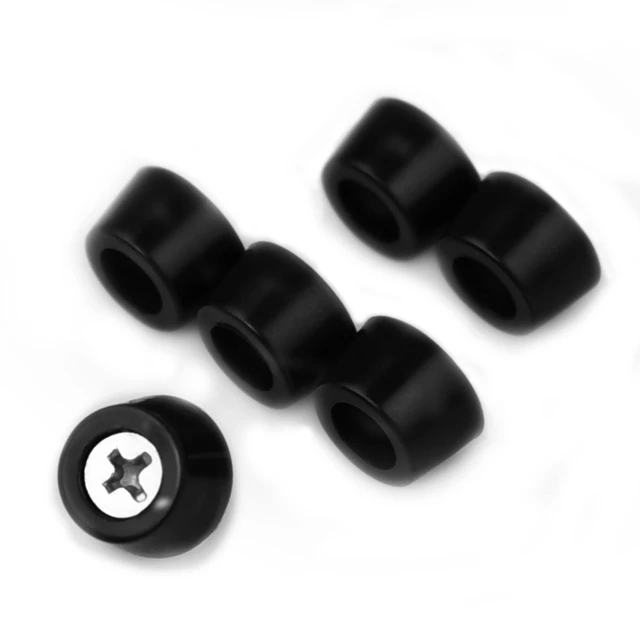 Alt view image 7 of 7 - 1/2" Rubber Feet for Cutting Board with Stainless Screws,20 Pack | Small Black Round Cutting Board Feet, Non Slip Bumper Pads for Furniture, Electronics & Application(12mm*8mm*7mm)