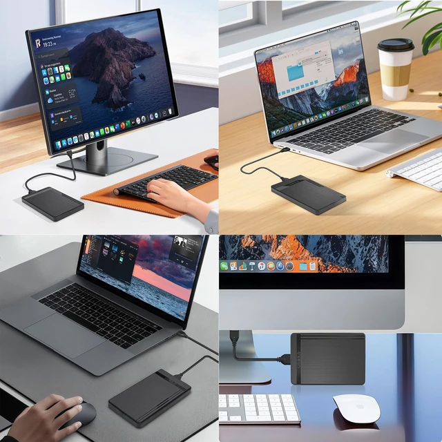 Alt view image 7 of 7 - 2.5" Hard Drive Enclosure USB 3.0 to SATA III Adapter Supports 2.5 Inch SSD & HDD 9.5mm 7mm External Hard Drive Enclosure with UASP