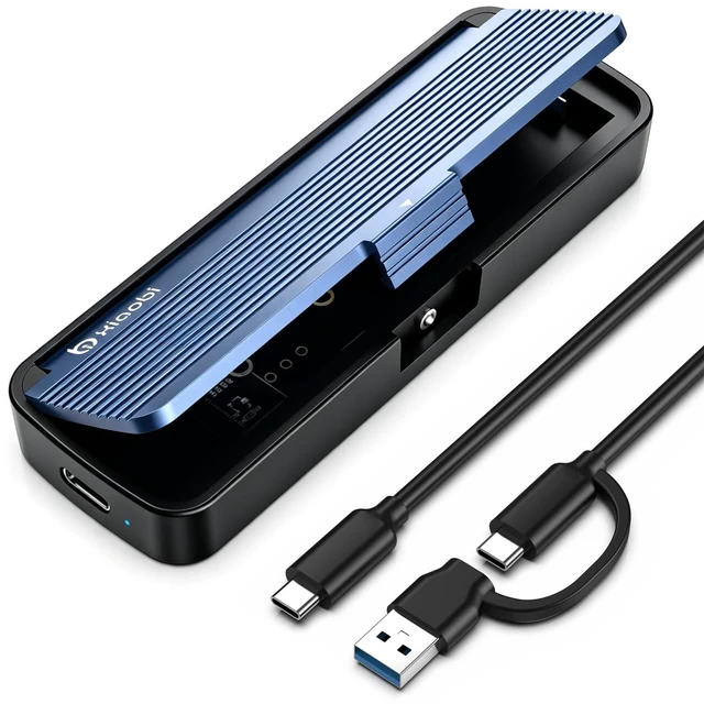 Main image of NVMe SSD Enclosure, Tool-Free Installation, Sandwich Style Design | USB 3.2 Gen 2 (10 Gbps) to M.2 NVME M-Key/(B+M) Key SSD Adapter Support UASP and Trim, for SSDs 2230/2242 /2260/2280
