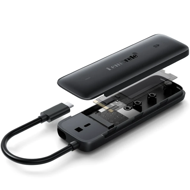 Alt view image 4 of 7 - M.2 NVMe Enclosure, USB 3.2 Gen2 10Gbps Tool-Free, SSD Enclosure for PCIe M-Key, Nvme USB Adapter Support UASP Trim for 2280 2260 2242 2230, Up to 4TB, (Sata NOT Supported)