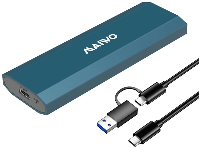 Main image of M.2 SSD Enclosure for PCIe NVMe and NGFF SATA Solid State Drive, USB C 3.1 10Gbps with UASP Trim, 8TB Capacity, Tool Free M.2 to USB Adapter Case Reader