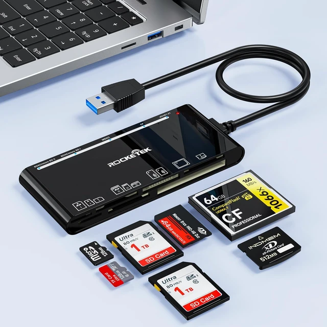 Main image of USB3.0 Multi-Card Reader, SD/TF/CF/Micro SD/XD/MS 7 in 1 Fast 5Gbps Memory Card Reader/Writer/Hub for SD SDXC SDHC CF CFI TF Micro SD Micro SDXC Micro SDHC MS MMC UHS-I Cards,for Windows/Linux/Mac OS