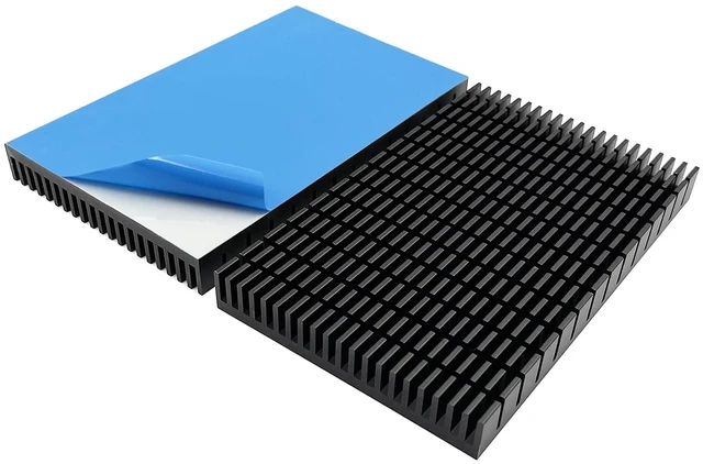 Main image of Large Heat sink 150x93x15 mm/ 5.9x3.66x0.59 inch + Thermal Conductive Adhesive Tape, High Power Heatsink Module Cooler Fin for PCB Board LED Motherboard Cooling GPU Backplate Radiator Routers RTX 3090