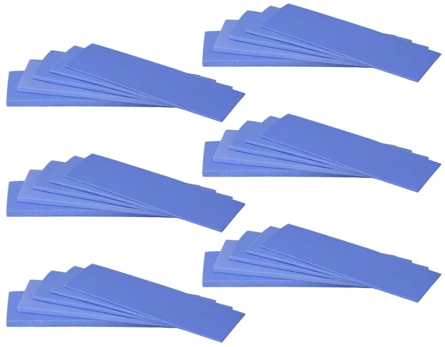 Main image of 30 Pack Thermal Pads, 20×67 mm by 5 Thickness 0.5 | 1 | 1.5 | 2 | 3 mm, Thermal Conductivity 2.0 W/m.k, Self-Adhesive & Soft, Ideal for Repairing and Cooling Electronics