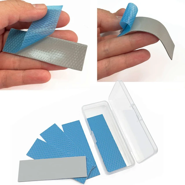 Alt view image 6 of 6 - 4 Pack m.2 Thermal Pad, 70x22mm 1mm 2mm Highly Efficient Thermal Conductivity 12.0 W/mK, Heat Resistant Silicone for M.2 2280 SSD NVMe Heatsinks