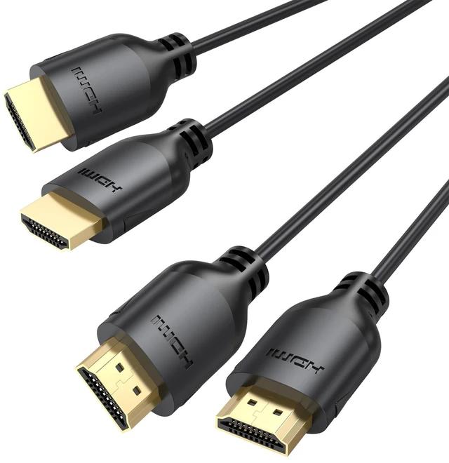 Main image of Thin HDMI Cable 6FT 2-Pack, 4K Ultra Slim HDMI Cable Flexible Cord | 4K@60Hz, 2K@144Hz, 1080P, High Speed Support HDR, ARC, 18Gbps, Compatible with HDTV, Monitor, Laptop, PS5/PS4, Blu-ray Player