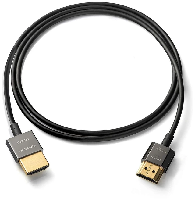 Alt view image 3 of 5 - Lite 4K Premium HDMI 2.0b High Speed with Ethernet 5ft Ultra Thin, 18Gbps 4K60 ARC HDR HDCP 2.2 2.3 Compatible with Dolby Vision Apple TV 4K Roku Sony LG Samsung Vizio Xbox PS4 PS5 Switch