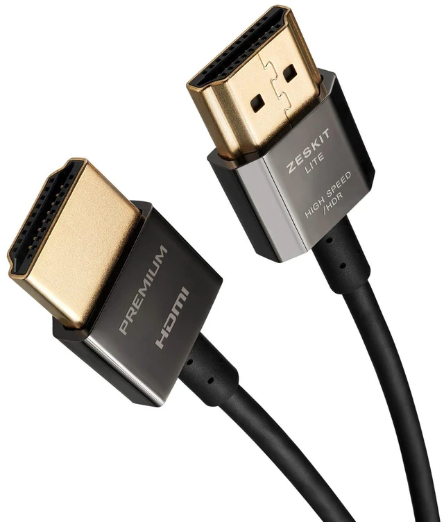 Alt view image 5 of 5 - Lite 4K Premium HDMI 2.0b High Speed with Ethernet 5ft Ultra Thin, 18Gbps 4K60 ARC HDR HDCP 2.2 2.3 Compatible with Dolby Vision Apple TV 4K Roku Sony LG Samsung Vizio Xbox PS4 PS5 Switch