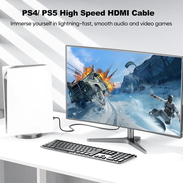 Alt view image 4 of 7 - High Speed HDMI Cable 3FT 2-Pack, HDMI 2.0 4K@60Hz, 2K@165Hz/144Hz | Supports 3D, HDR, ARC, HDCP 2.2, for Monitor, TV, PS4/5, KVM, Docking Station