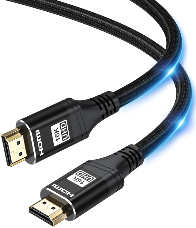 Main image of HDMI 2.2 Cable 96Gbps 3FT, 16K@60Hz, Clean Setup Braided Cord | Supports 8K@240Hz, 4K@480Hz. HDR10+, LIP Sync, 4:4:4 Chroma. SBTM, QFT, eARC. For Monitor, PC, Laptop, TV, PS5/4/3, Xbox.