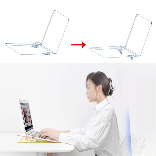 Alt view image 2 of 6 - 2pcs Keyboard Stands, Mini Laptop Stand for Desk, Portable Laptop Stand Compatible with MacBook Air Pro, Dell XPS, Lenovo, HP More. (Black)