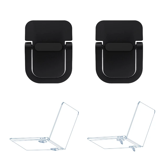 Alt view image 4 of 6 - 2pcs Keyboard Stands, Mini Laptop Stand for Desk, Portable Laptop Stand Compatible with MacBook Air Pro, Dell XPS, Lenovo, HP More. (Black)